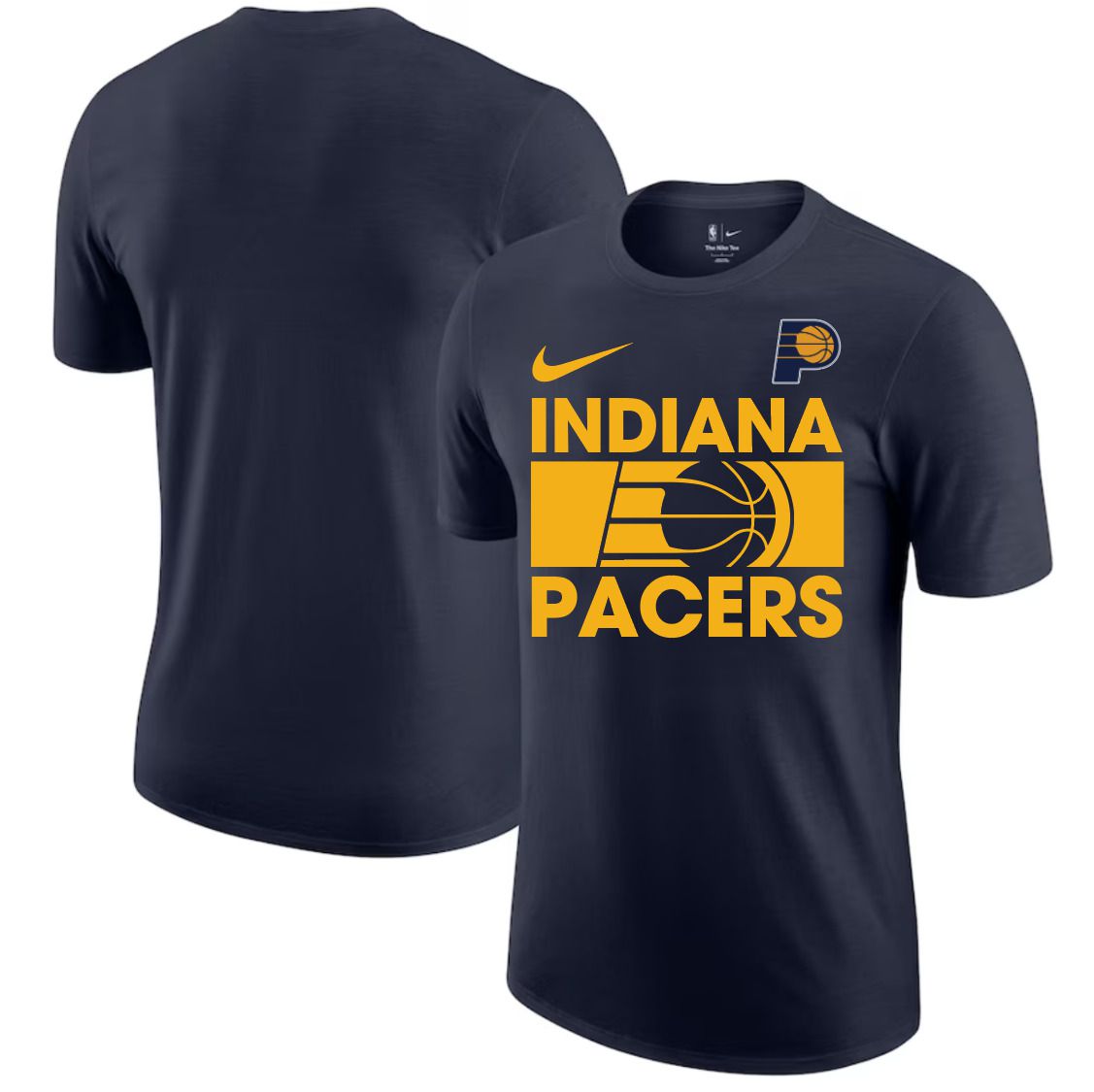 Men 2025 NBA Indiana Pacers Drak Blue Nike T shirts style 1->nba t-shirts->Sports Accessory
